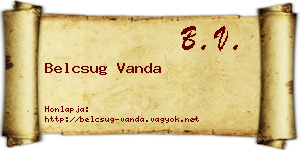 Belcsug Vanda névjegykártya